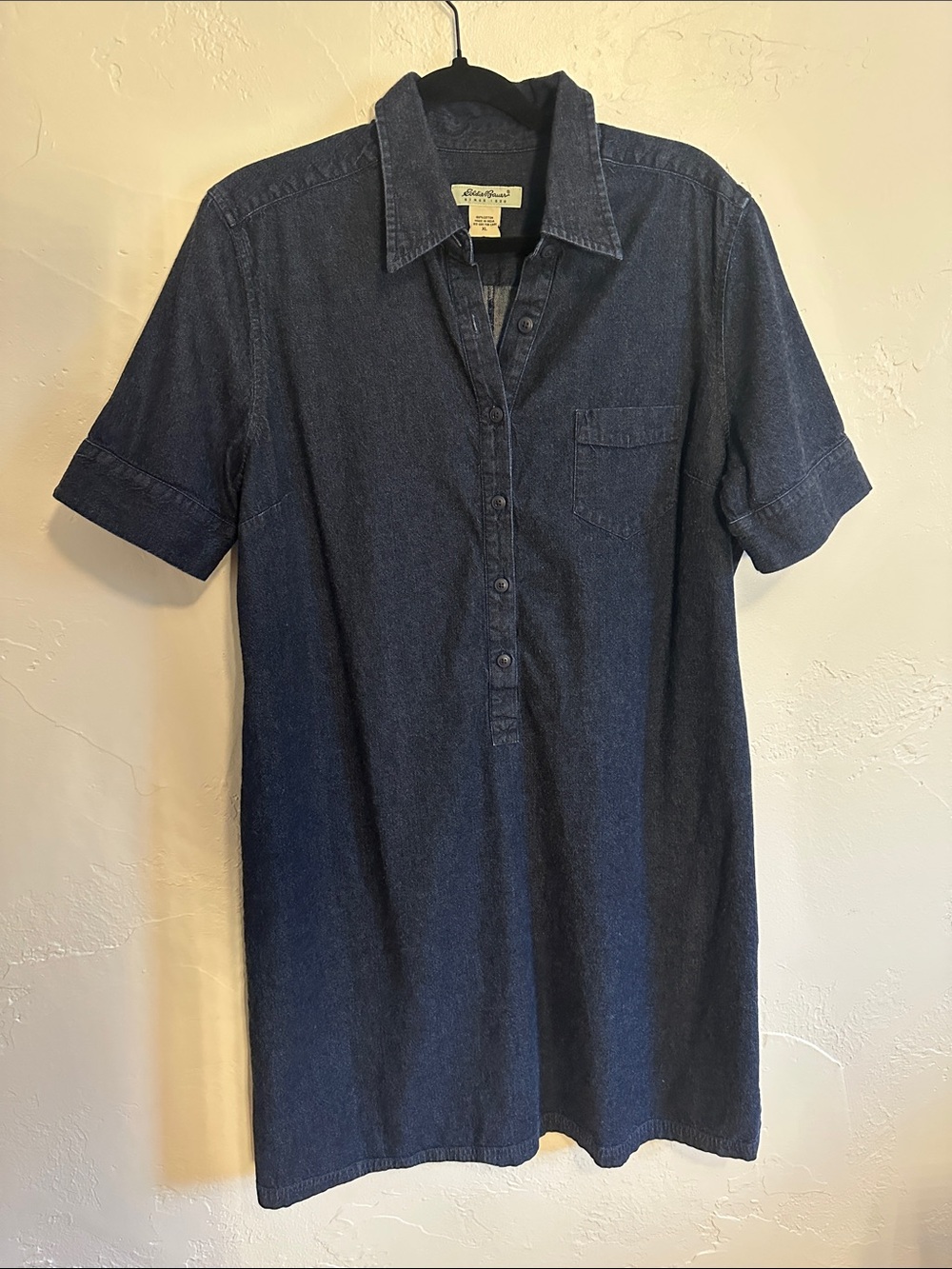 Eddie Bauer Dark Indigo Denim Shirt Dress